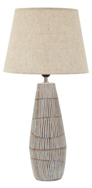 Lampada da tavolo color crema con paralume in tessuto (altezza totale 69,5 cm) Hanoi – Mauro Ferretti