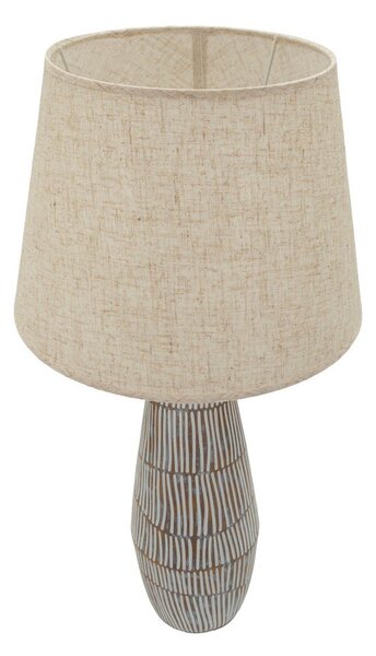 Lampada da tavolo color crema con paralume in tessuto (altezza totale 69,5 cm) Hanoi – Mauro Ferretti