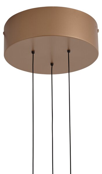 Lampada a Sospensione Moderna Bronzo con Legno di Noce Incl. LED Dimmerabile - Smith