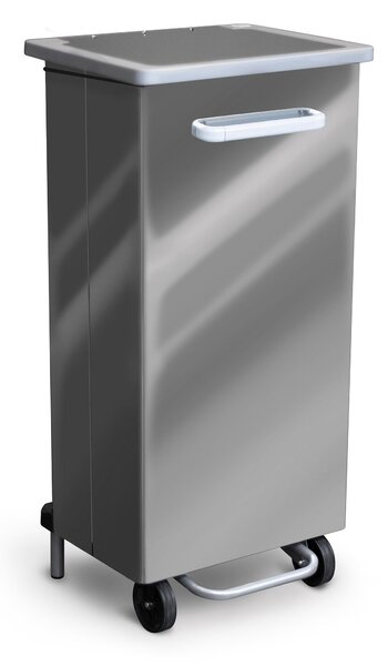 Pattumiera Per Raccolta Differenziata 47x37xh96 cm in Acciaio Inox a Pedale Lucido