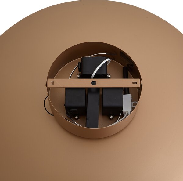 Lampada a Sospensione Moderna Bronzo con Legno di Noce Incl. LED Dimmerabile - Smith