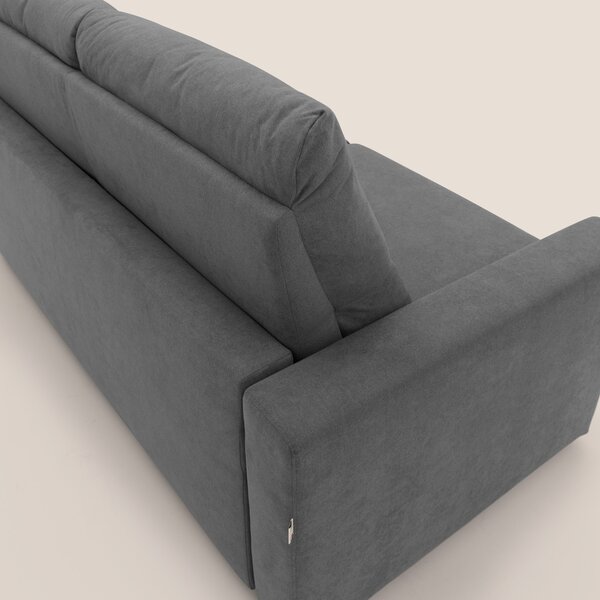 Paloma divano letto con materasso alto 18 cm con Aloe Vera in tessuto