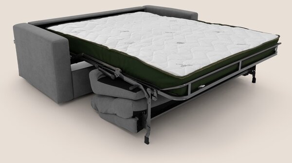 Paloma divano letto con materasso alto 18 cm con Aloe Vera in tessuto