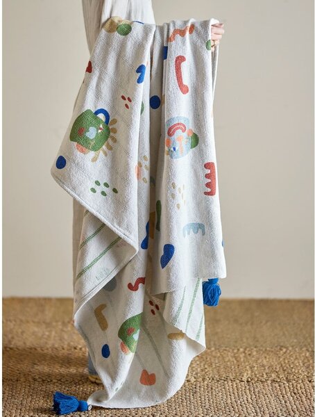 Coperta per bambini color crema in cotone riciclato 130x160 cm Sylvie – Bloomingville Mini