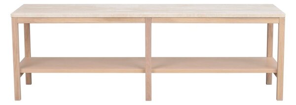 Consolle bianca con piano in pietra 140x40 cm Orwel - Rowico
