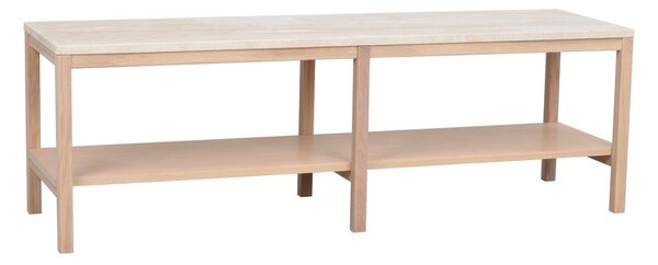 Consolle bianca con piano in pietra 140x40 cm Orwel - Rowico