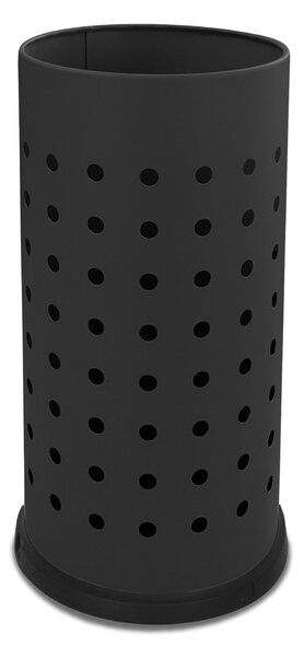 Portaombrelli in Acciaio Verniciato Ø24xh48 cm Con Vaschetta Raccogli Goccia Nero