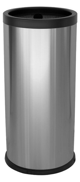 Posacenere da Terra Ø31xh72 cm in Acciaio Inox Griglia Spegni Sigaretta Argento