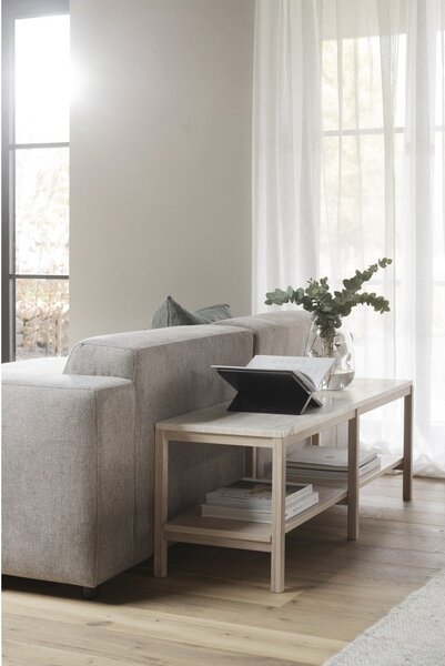 Consolle bianca con piano in pietra 140x40 cm Orwel - Rowico