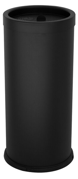 Posacenere da Terra Ø31xh72 cm In Acciaio Verniciato Griglia Spegni Sigaretta Nero