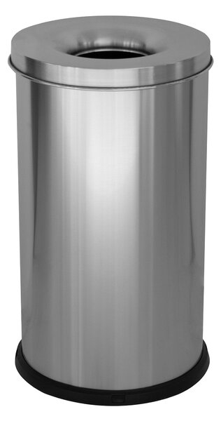 Pattumiera Gettacarte Ø31xh72 cm Autoestinguente in Acciaio Inox Argento