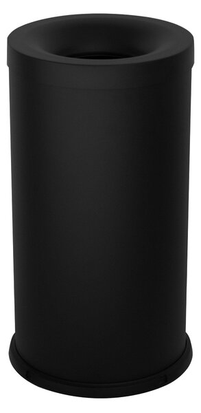 Pattumiera Gettacarte Ø31xh60 cm Autoestinguente In Acciaio Verniciato Nero