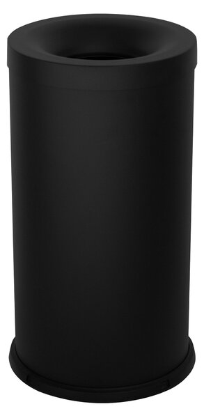Pattumiera Gettacarte Ø31xh60 cm Autoestinguente In Acciaio Verniciato Nero