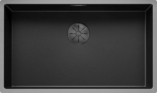 BLANCO CLARON 700-U DARK STEEL EDITION lavello con valvola InFino® a funzionamento manuale / vasca in acciaio inox