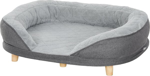 AllMyPets Cuccia Divano per Cani con Imbottitura Lettino per Cani Taglia Grande e Media fino 25kg 90x78x25cm colore Grigio - 550GYS425