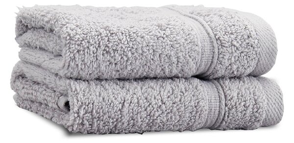 Set di asciugamani tipo terry grigio chiaro in cotone 2 pz 30x30 cm Zero Twist – Catherine Lansfield
