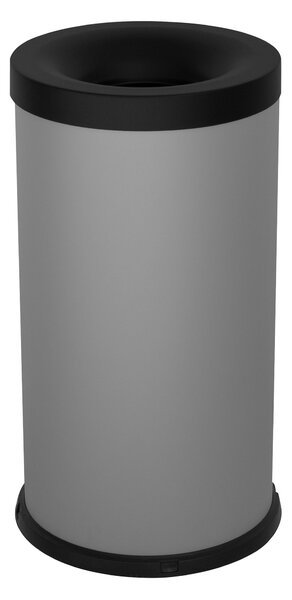 Pattumiera Gettacarte Ø31xh72 cm Autoestinguente In Acciaio Verniciato Grigio