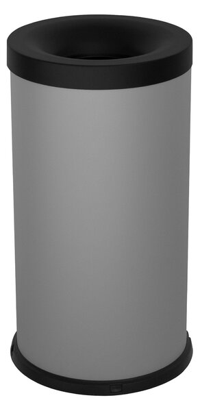 Pattumiera Gettacarte Ø31xh72 cm Autoestinguente In Acciaio Verniciato Grigio