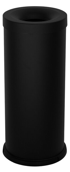 Pattumiera Gettacarte Ø25xh60 cm Autoestinguente In Acciaio Verniciato Nero