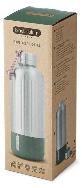 Bottiglia termica argentata in acciaio inox 850 ml Explorer – Black + Blum