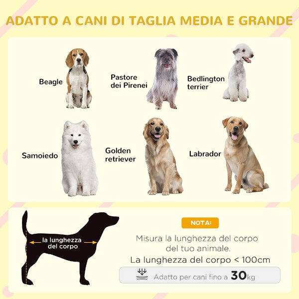 AllMyPets Cuccia per Cani da Esterno con Terrazza Finestra e Tetto Impermeabile 124x112x105cm Grigio