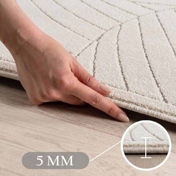 Tappeto da interno/esterno rotondo color crema ø 120 cm Nova 1203 – Ayyildiz Carpets