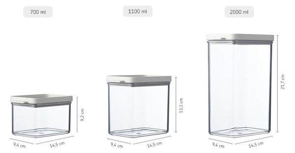 Set di contenitori per alimenti in plastica alimentari 3 pz Omnia – Mepal