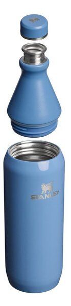 Bottiglia termica blu in acciaio inox 600 ml All Day Slim Bottle Blue Sky Gloss – Stanley