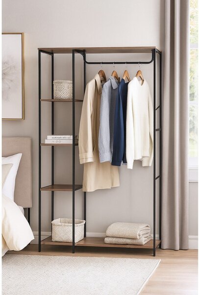Set di mobili da ingresso nero in acciaio 90x170x40 cm Aris – Bonami Essentials
