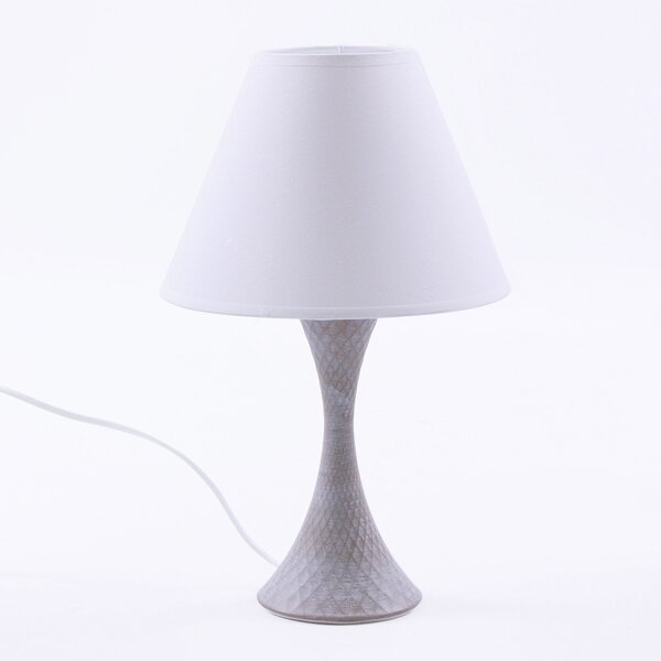 Lampada da Tavolo Ø23xH38 cm in Metallo Grigio