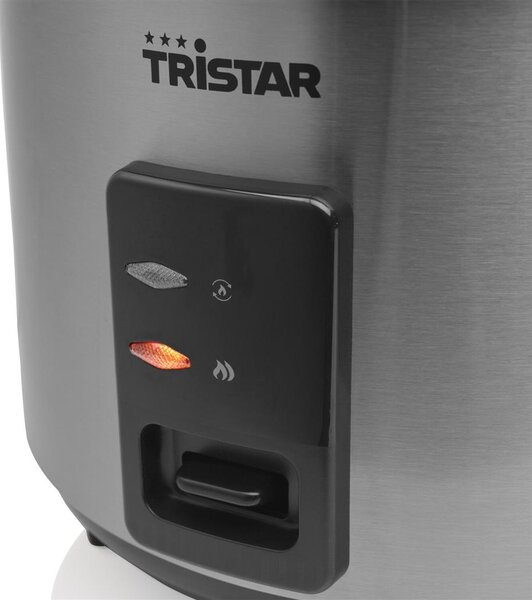 TRISTAR Cuociriso Elettrico Risottiera Antiaderente Potenza 700 Watt Capacit 1.8 Litri colore Argento - RK-6148