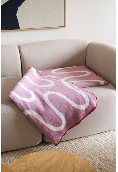Coperta rosa 150x200 cm Swirl – noo.ma