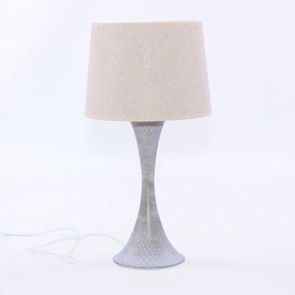 Lampada da Tavolo Ø25xH47 cm in Metallo Grigio
