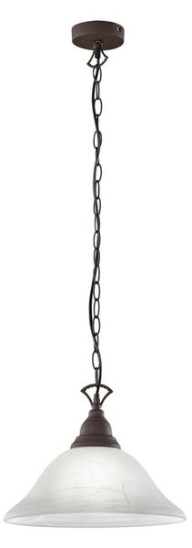 Lampadario grigio scuro in metallo con paralume in vetro ø 33,5 cm Country – Reality