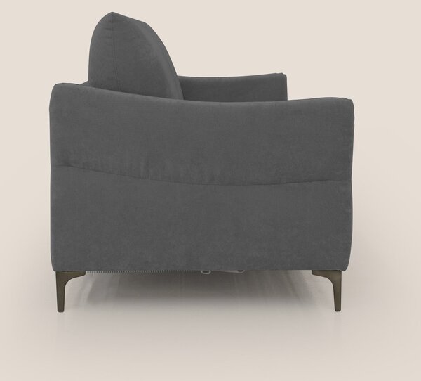 Dalia divano letto con materasso H18 cm e piedi alti in raffinato tess