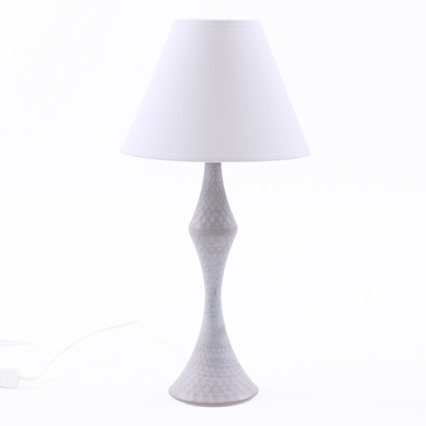Lampada da Tavolo Ø23xH46 cm in Metallo Grigio
