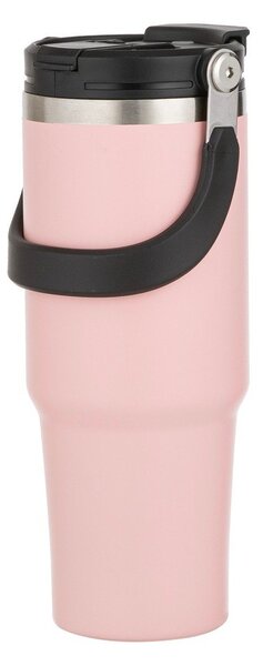 Bottiglia bottiglia da viaggio rosa chiaro in acciaio inox 1 l Eco – Ladelle