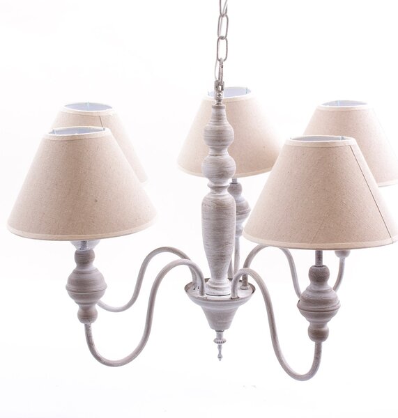 Lampadario a Sospensione Ø65 in Metallo Design Shabby Grigio