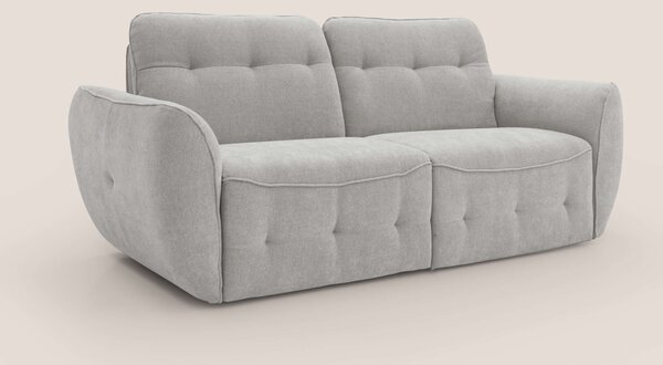 Cerbero divano 2 e 3 posti in morbido bouclé impermeabile T07 grigio