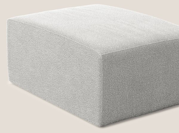 Nettuno modulo pouf in morbido tessuto bouclè T07 grigio
