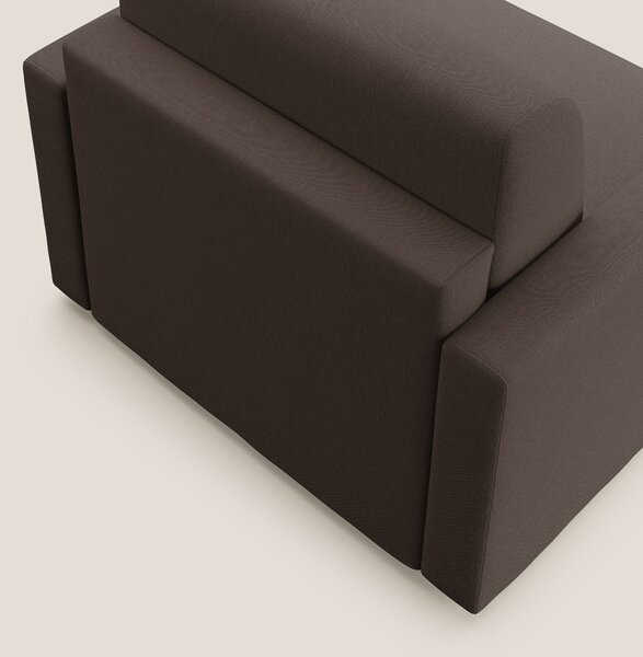 Chris poltrona letto in tessuto impermeabile T13 marrone