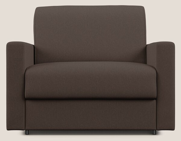 Chris poltrona letto in tessuto impermeabile T13 marrone