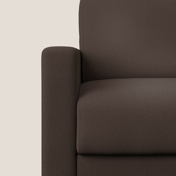 Chris poltrona letto in tessuto impermeabile T13 marrone