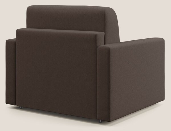 Chris poltrona letto in tessuto impermeabile T13 marrone