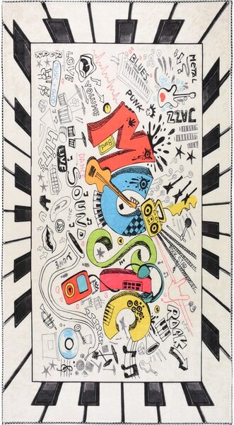 Tappeto per bambini lavabile 160x230 cm Musical – Vitaus