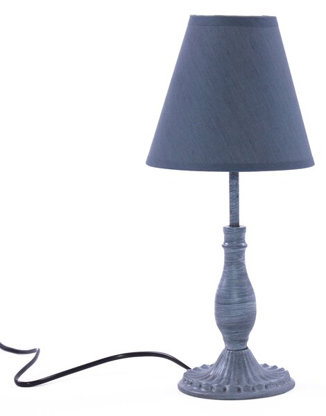 Lampada da Tavolo Ø16xH36 cm in Metallo Grigio
