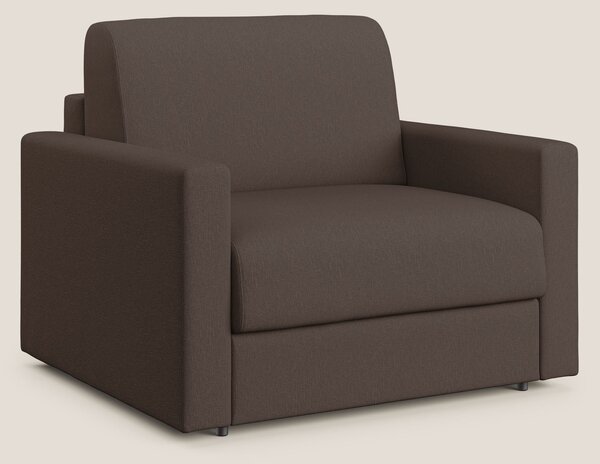 Chris poltrona letto in tessuto impermeabile T13 marrone