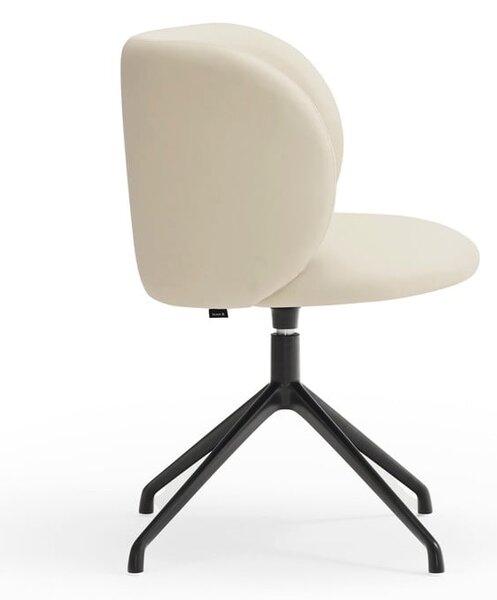 Sedia da pranzo beige in imbottito Mogi – Teulat