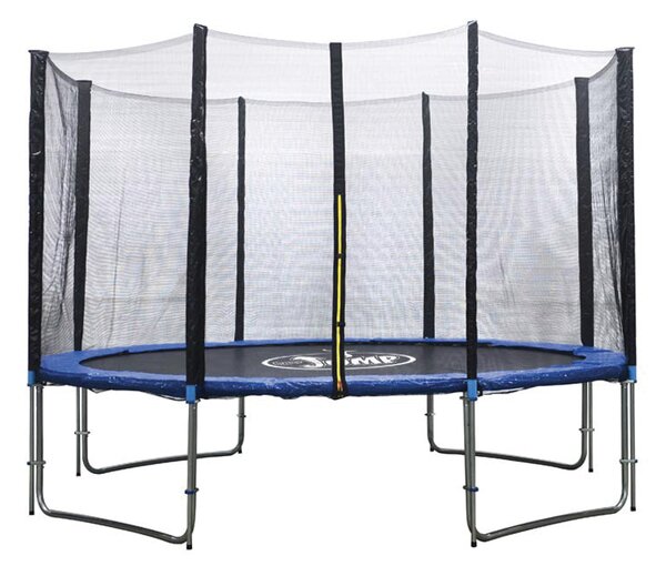 Trampolino Tappeto Elastico con Rete Ø 400 cm in Acciaio Galvanizzato Galvanizzato Blu