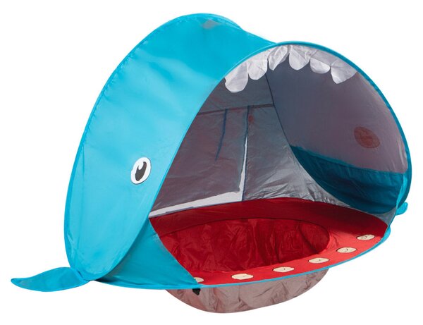 Tenda da Gioco per Bambini 120x83x70 cm con Piscinetta Balena Blu